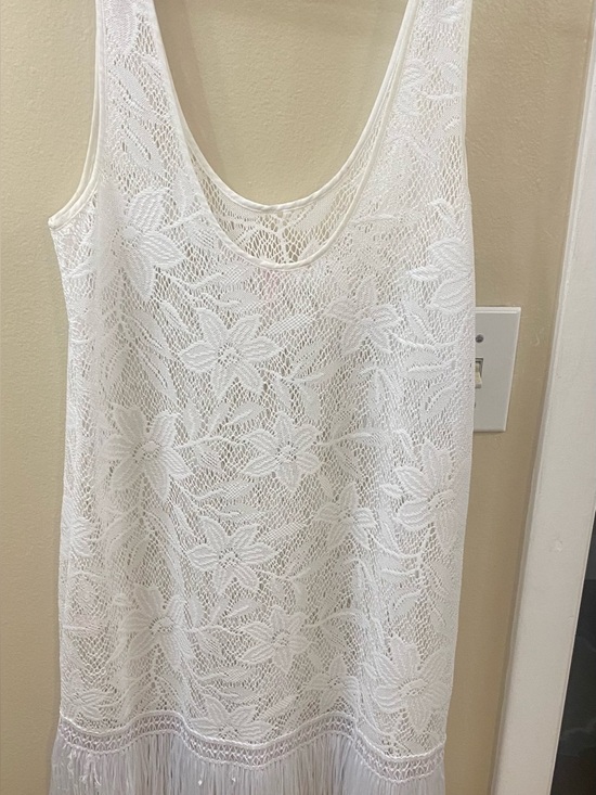 Victoria's Secret Dresses & Skirts - VICTORIA’S SECRET. SEE THRU NIGHT DRESS. FRINGE ON THE BOTTOM. MEDIUM